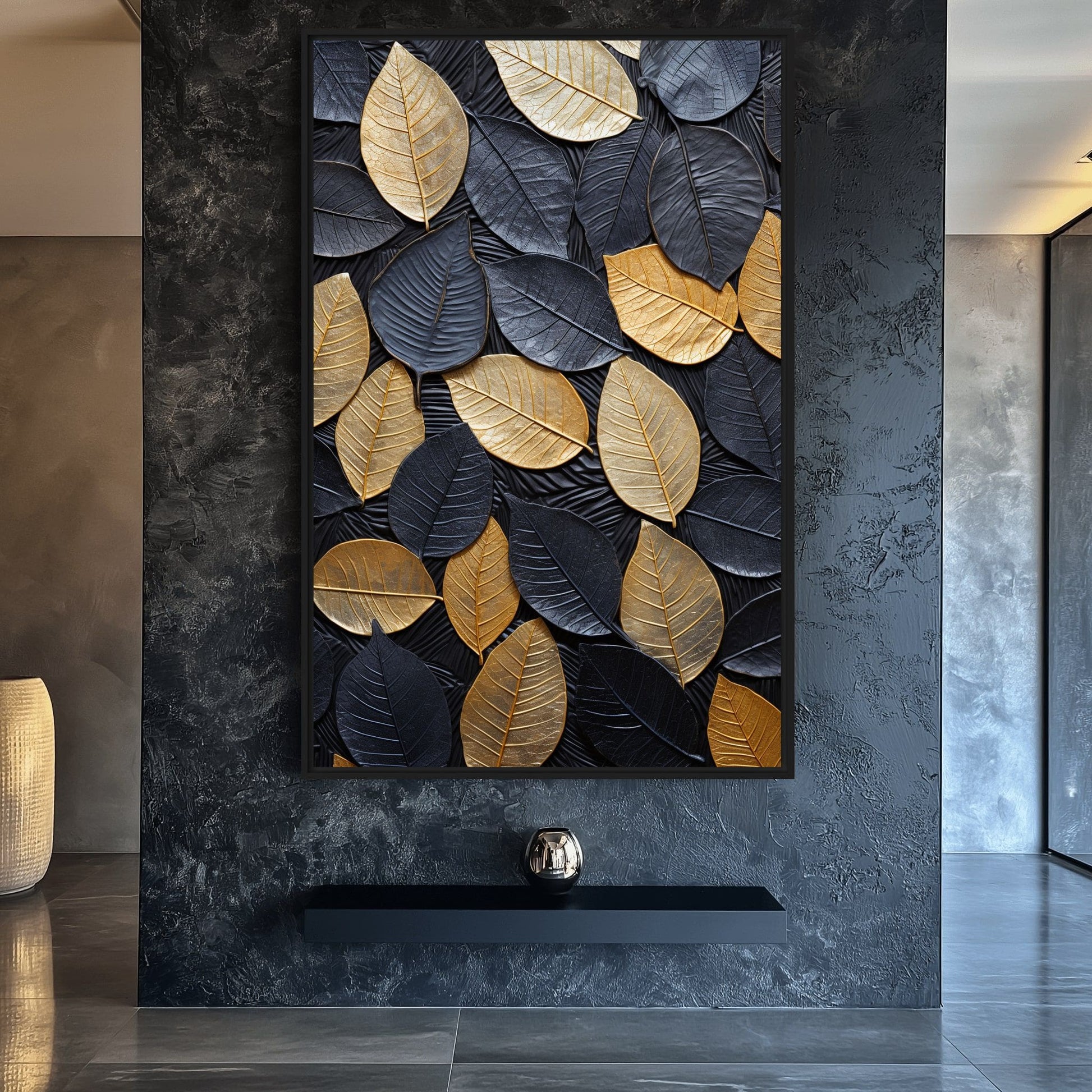 Leaves Luxury Art Framed Canvas
