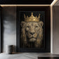 Crowned Lion Trendy Art Framed Canvas