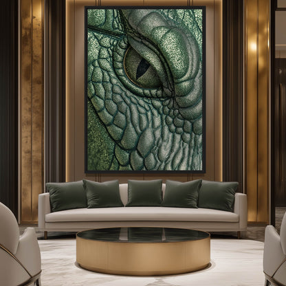 Crocodile Eye Framed Canvas