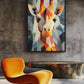 Giraffe Geometric Art Framed Canvas