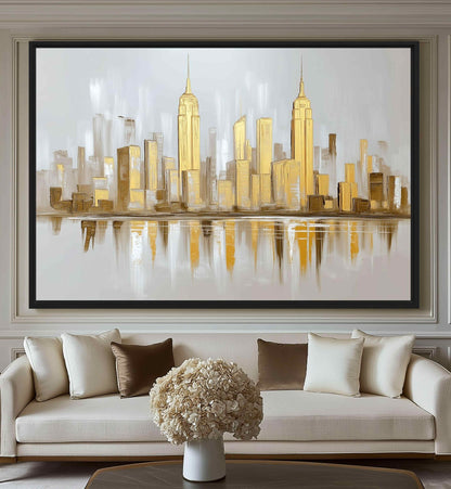 NYC Cityscape Art Framed Canvas - PaintFu