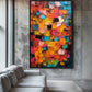 Colorful Impasto Art Framed Canvas
