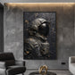 Astronaut in Space Impasto Art Framed Canvas - PaintFu