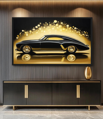 Luxury Retro Car Framed Canvas