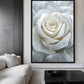 White Rose Floral Art Framed canvas - PaintFu