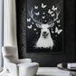 Deer Among Butterflies Framed Canvas