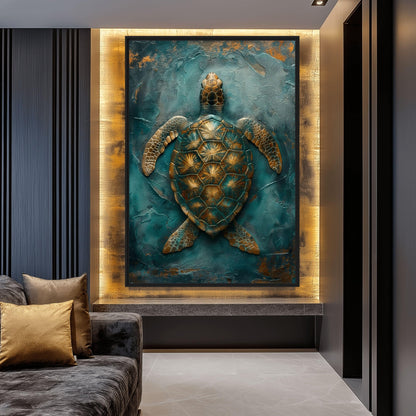 Turtle Modern Art Digital Print