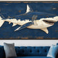 Shark Nautical Wall Art Framed Canvas