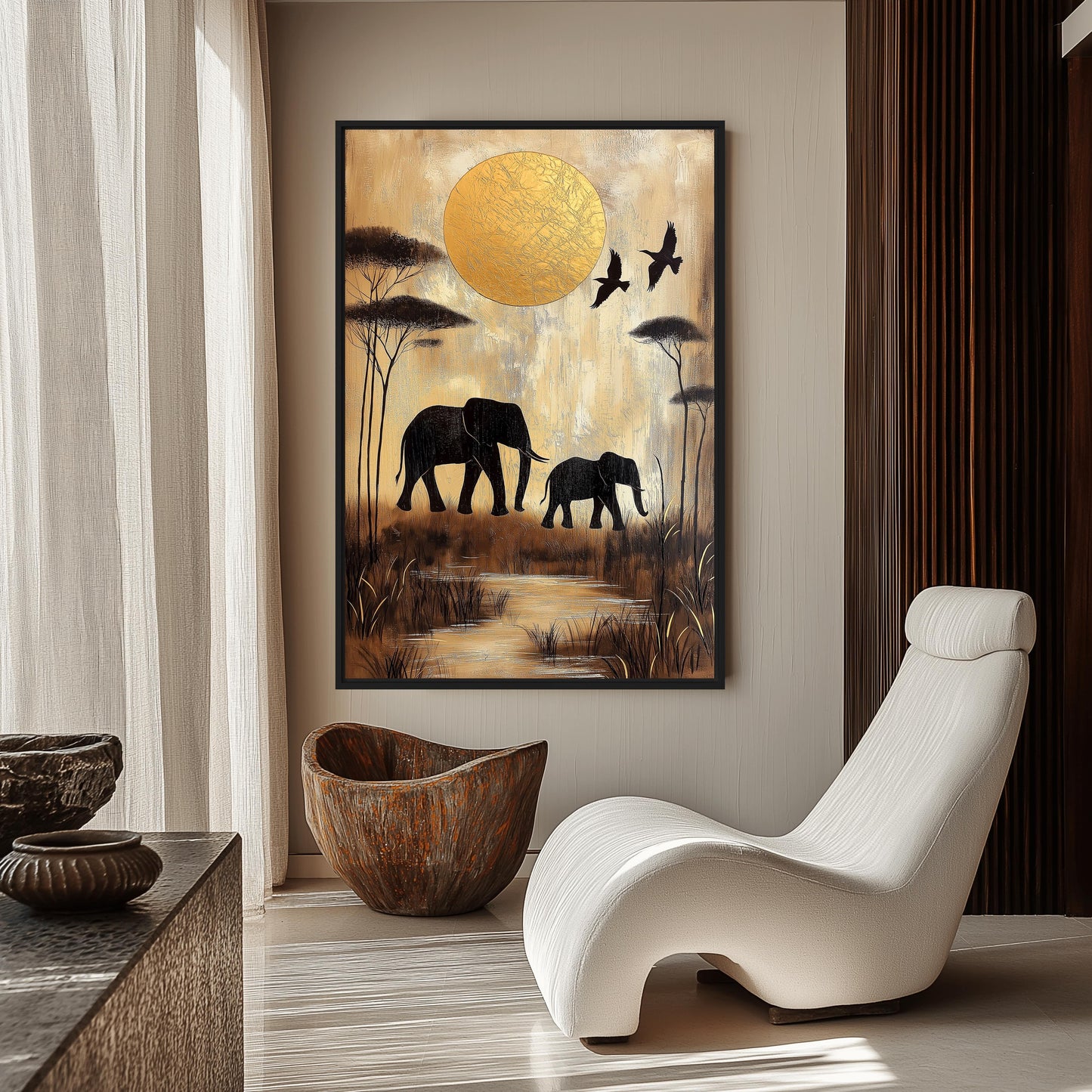 African Landscape Art Digital Print