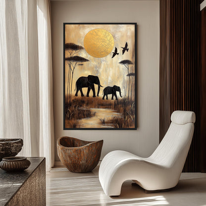 African Landscape Art Digital Print