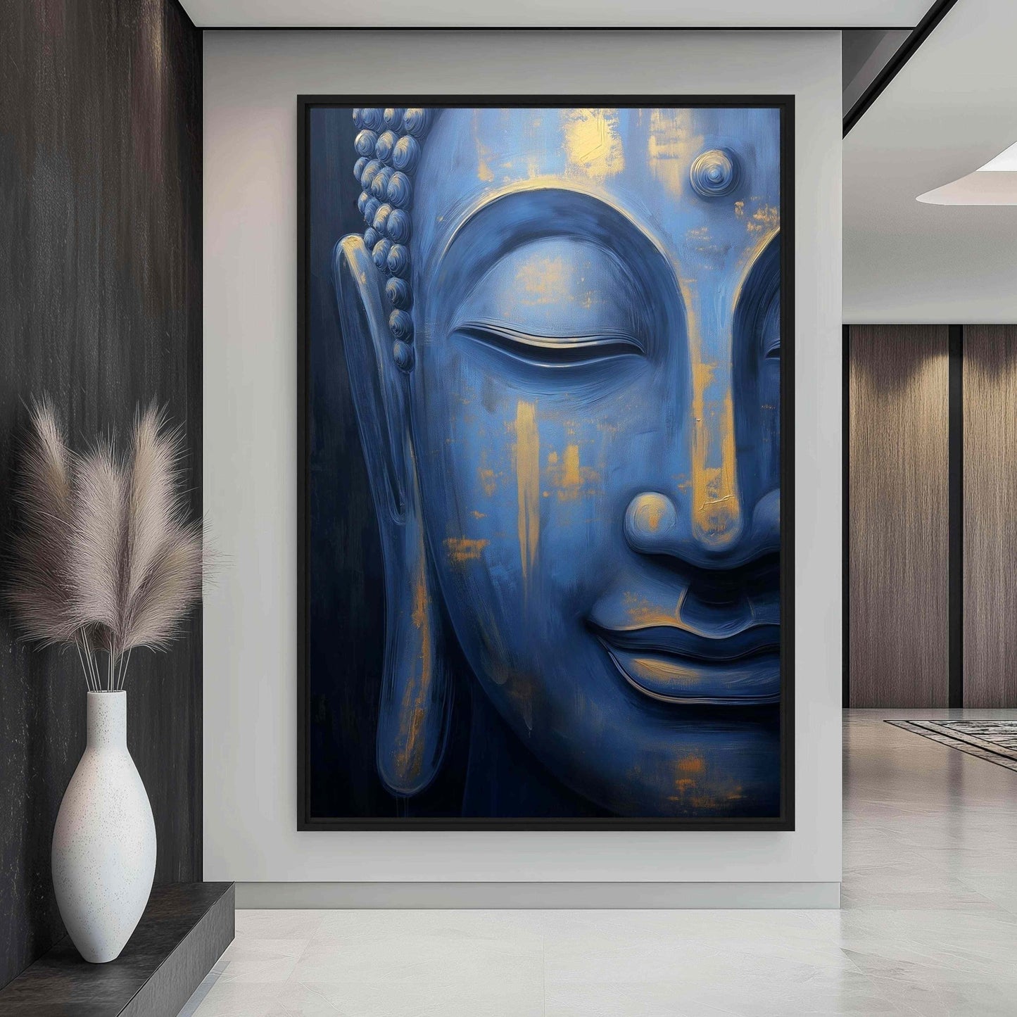 Blue Buddha Spiritual Art Digital Print