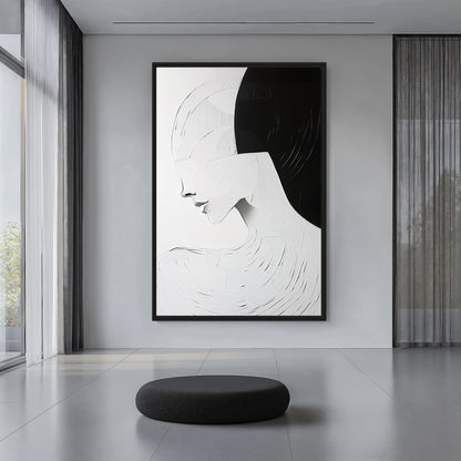 Portrait Minimalist Art Framed Canvas