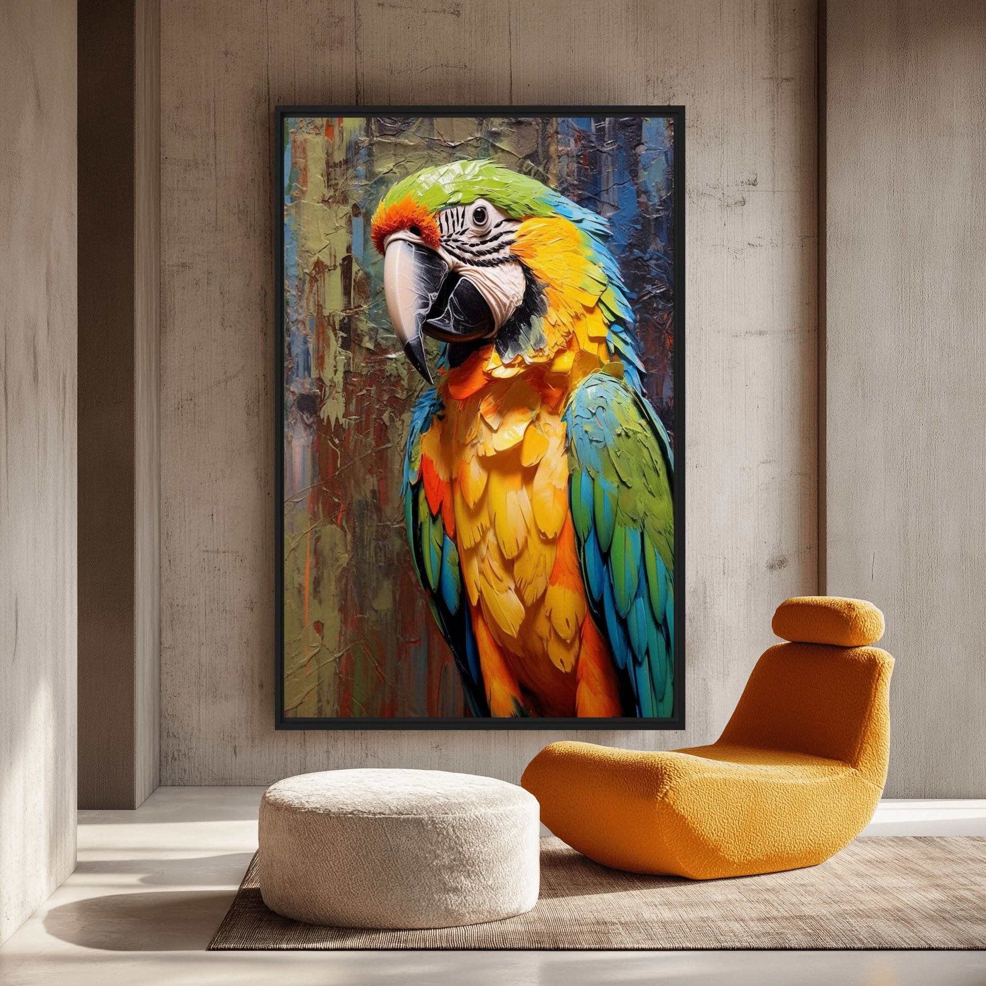 Colorful Macaw Parrot Art Digital Print