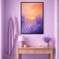 Lavender Field Sunset Framed canvas - PaintFu