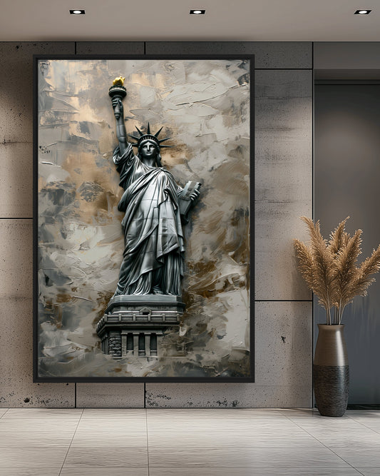 Statue of Liberty Framed Canvas - PaintFu