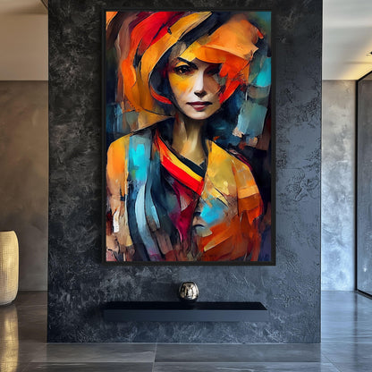 Woman Colorful Abstract Art Digital Print