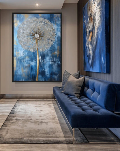 Dandelion Nature Inspired Art Canvas Print Detail | PaintFu