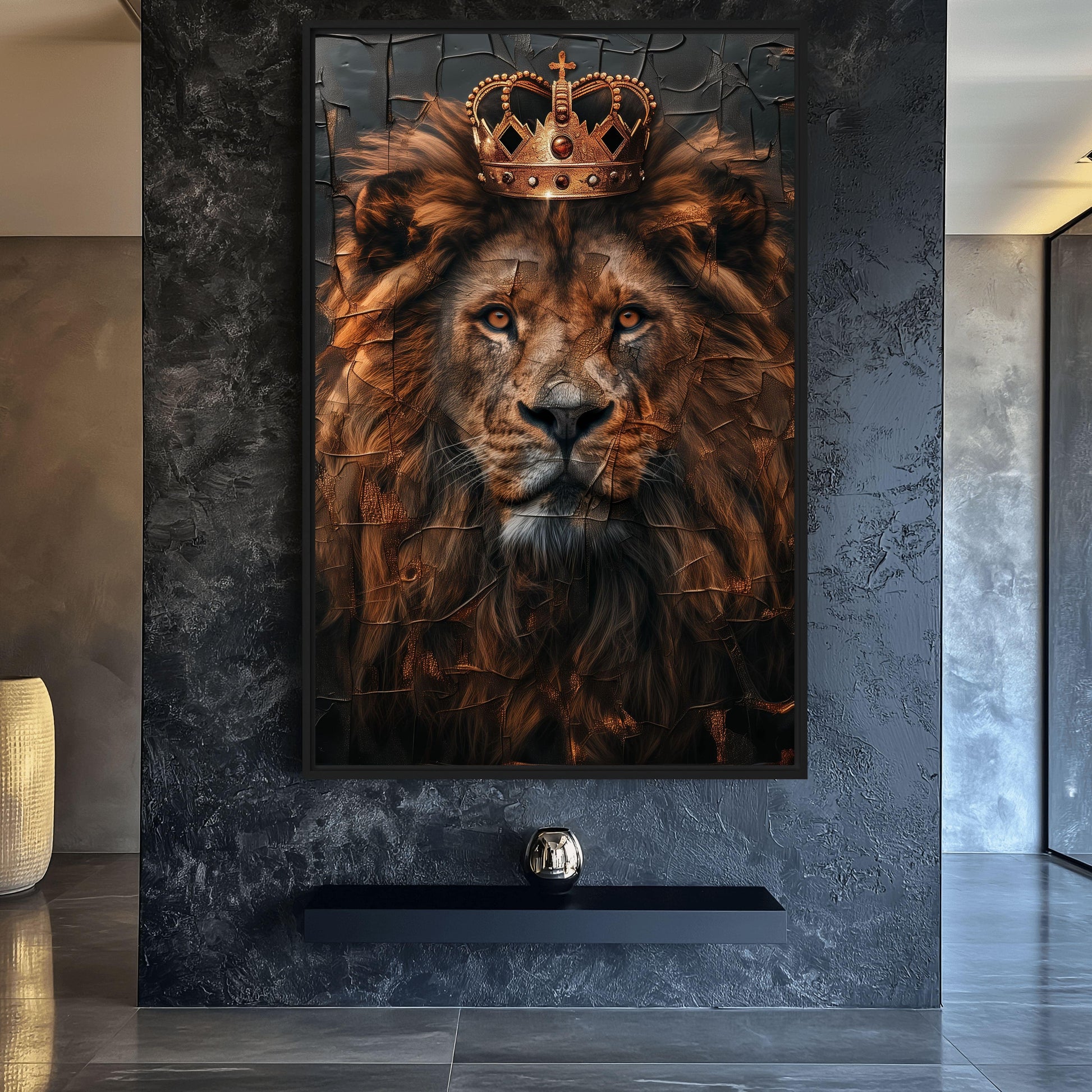 King Of the Jungle Framed Canvas - PaintFu