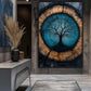 Tree Ring Art Framed Canvas