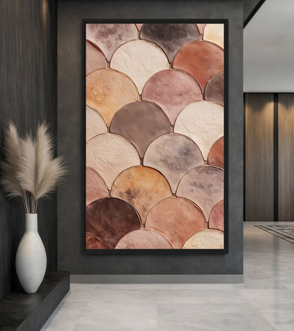 Earthy Pattern Modern Art Framed Canvas - PaintFu