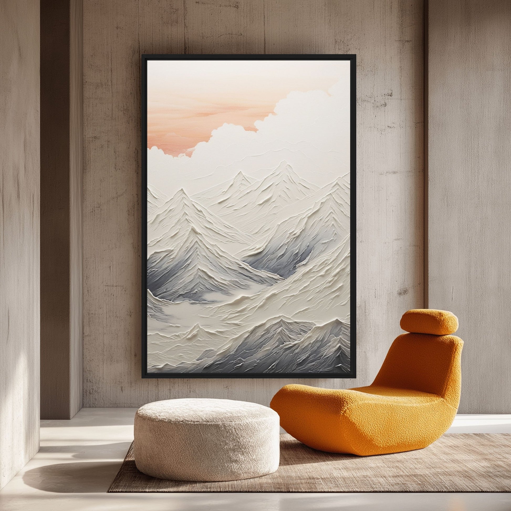 Magical Mountains Modern Art Framed Canvas