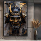 Samurai Mask Japanese Art Framed Canvas