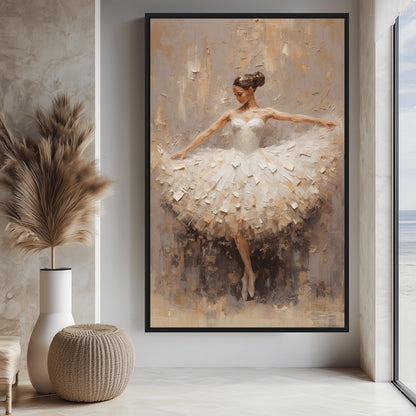Ballerina Modern Art Framed Canvas