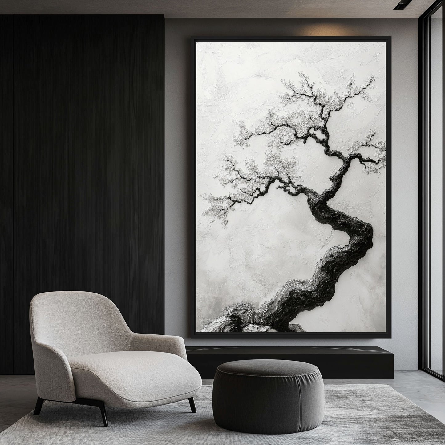 Sakura Wabi Sabi Art Framed Canvas
