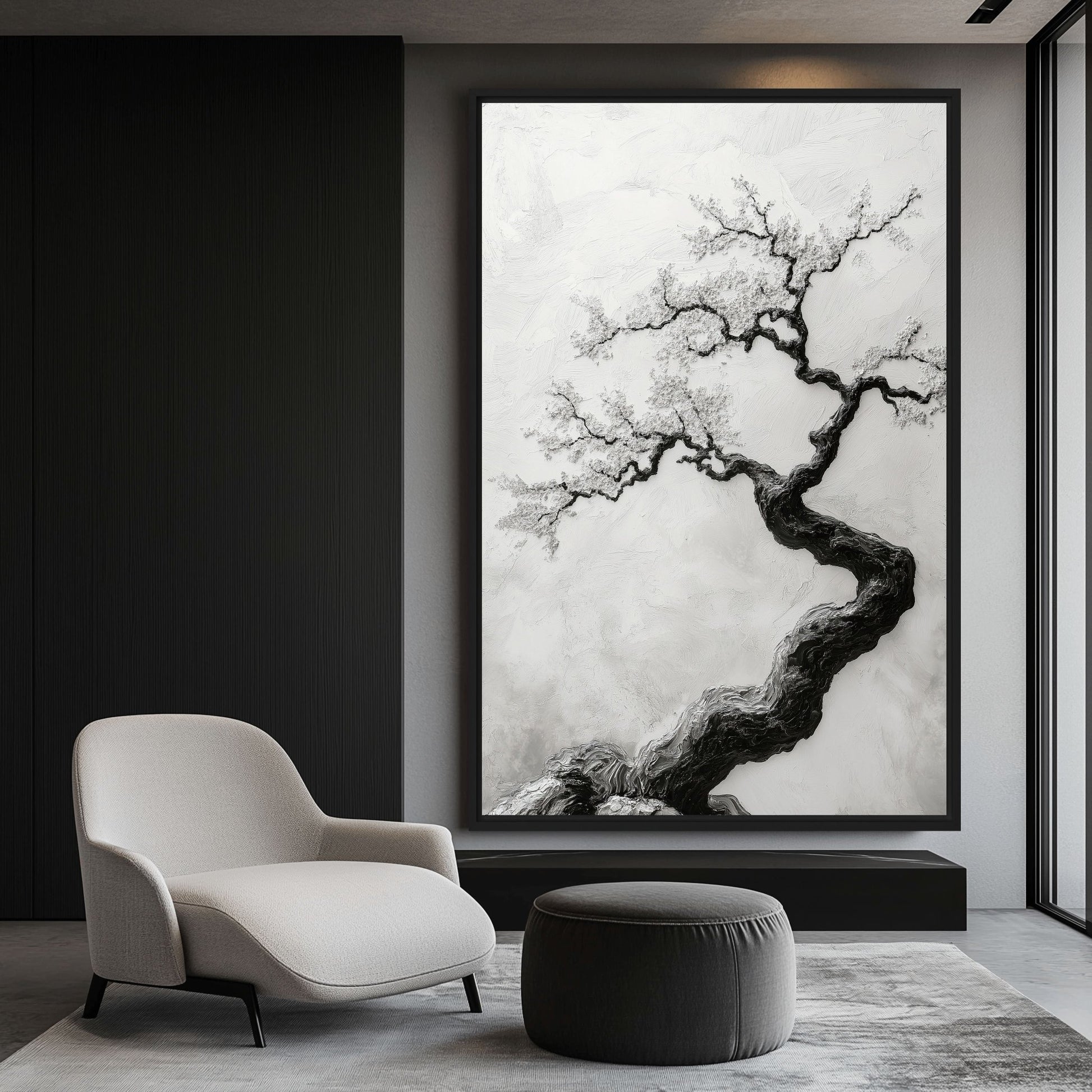 Sakura Wabi Sabi Art Framed Canvas