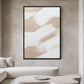 Beige & Brushstroke Art Framed Canvas