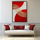 Red and Gold Luxury Art Framed canvas - PaintFu