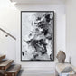 Grey White Black Modern Art Framed Canvas