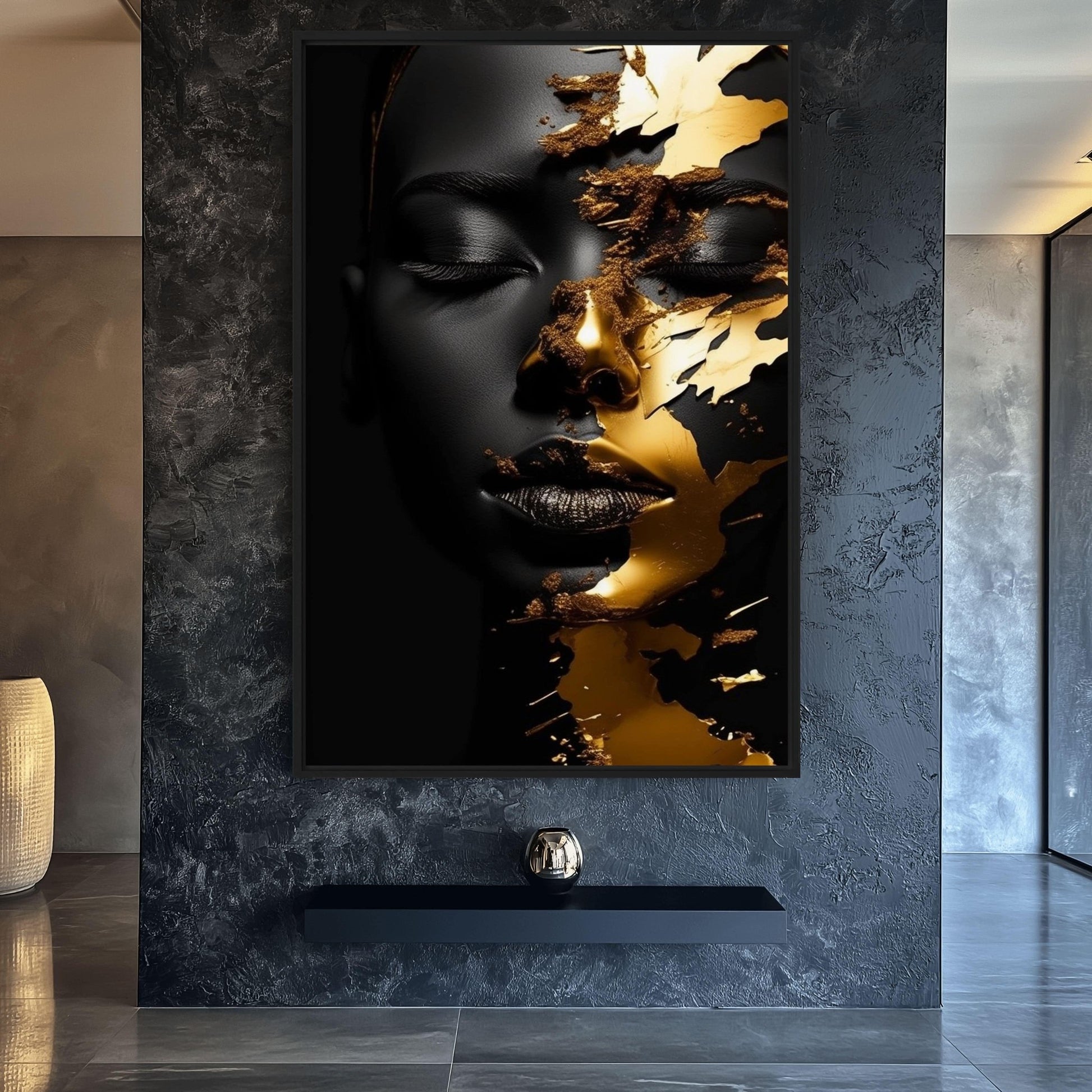 African Woman In Gold Art Digital Print