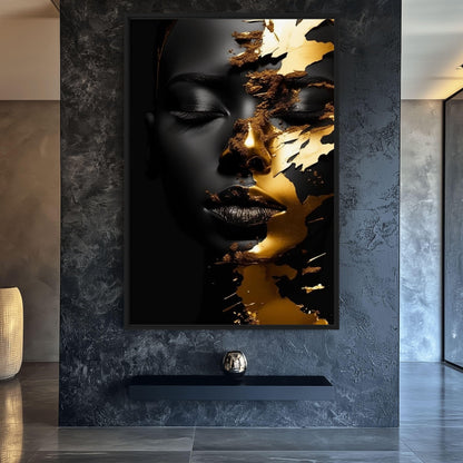 African Woman In Gold Art Digital Print