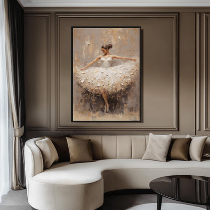 Ballerina Modern Art Framed Canvas