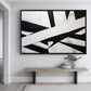 Black White Geometrical Art Framed Canvas