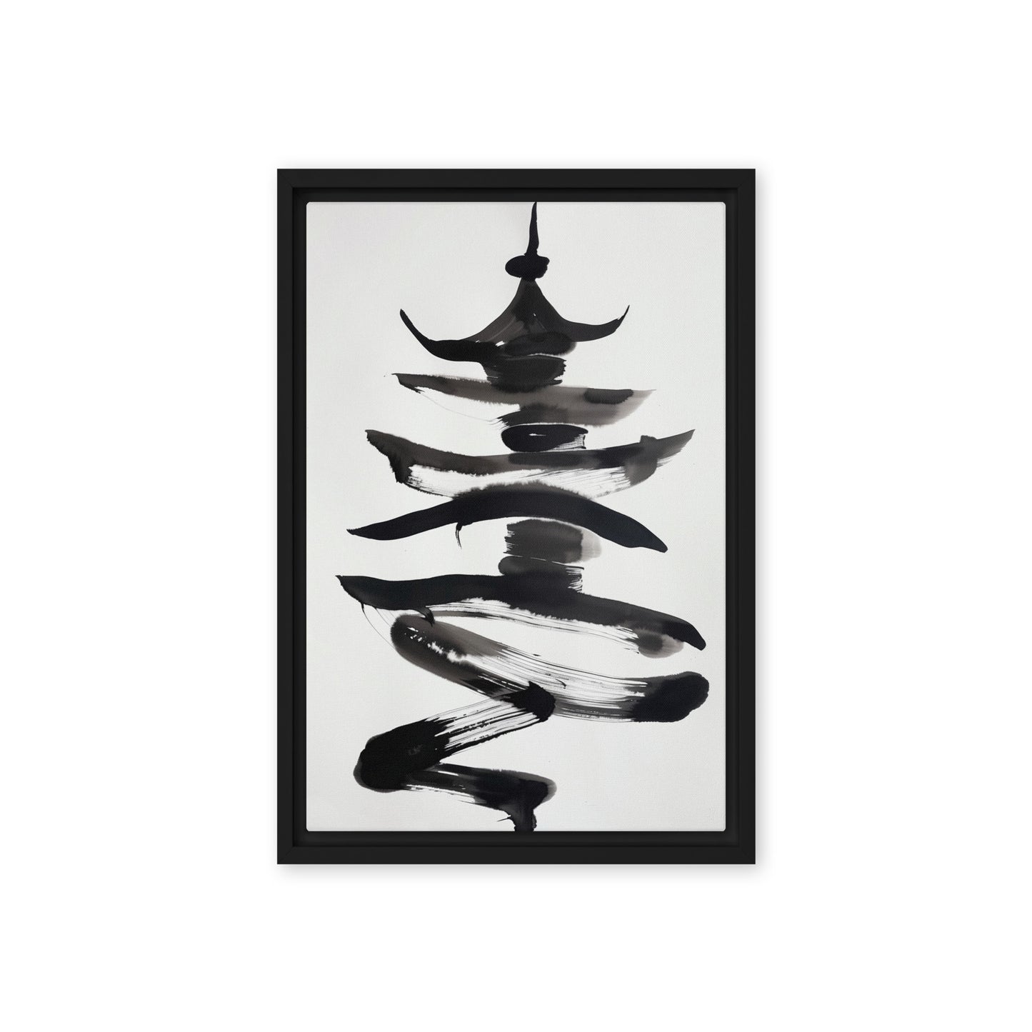Chinese Pagoda Minimalist Art Digital Print