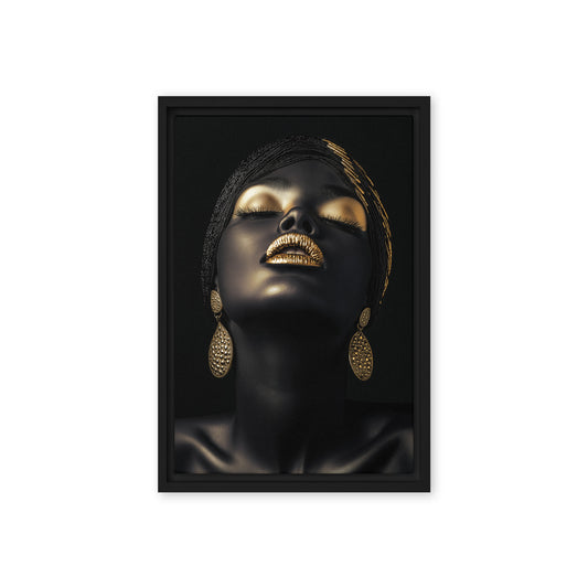 African Beauty in Gold Art Digital Print