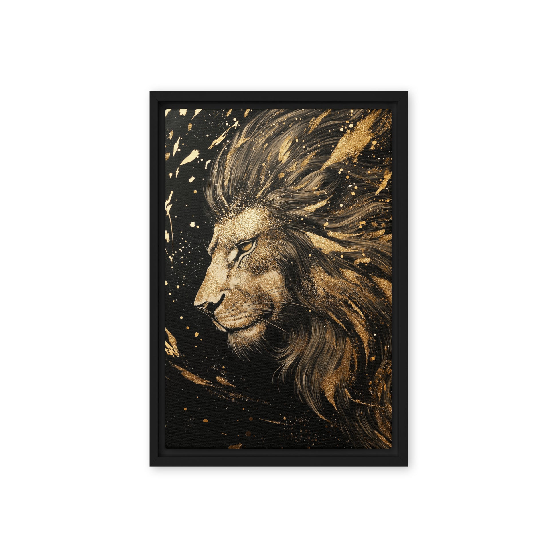 Golden Majestic Lion Art Digital Print