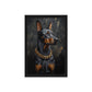 Doberman With Golden Chain Art Digital Print