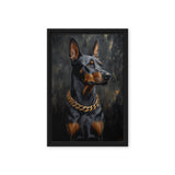 Doberman With Golden Chain Art Digital Print