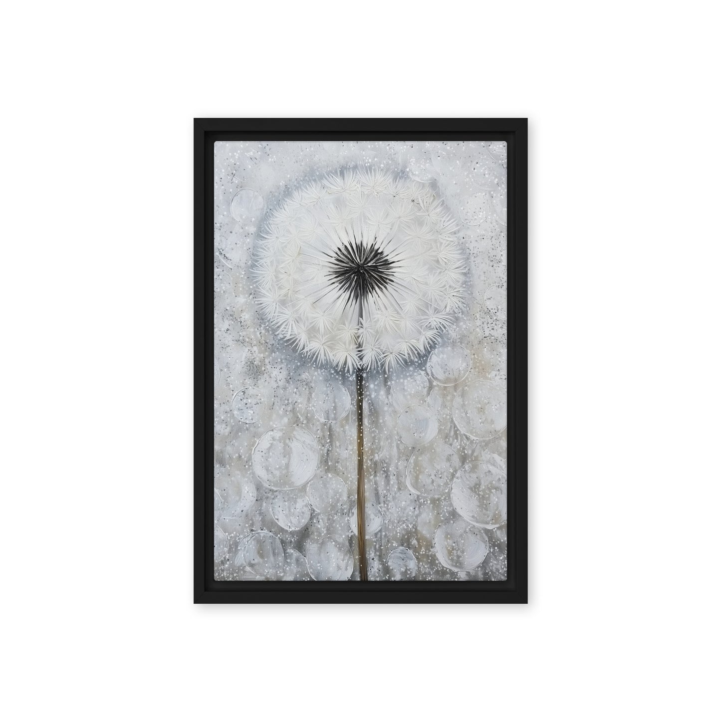 Dandelion Floral Art Framed Canvas