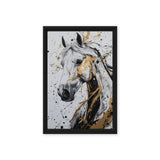 White Horse Abstract Art Digital Print