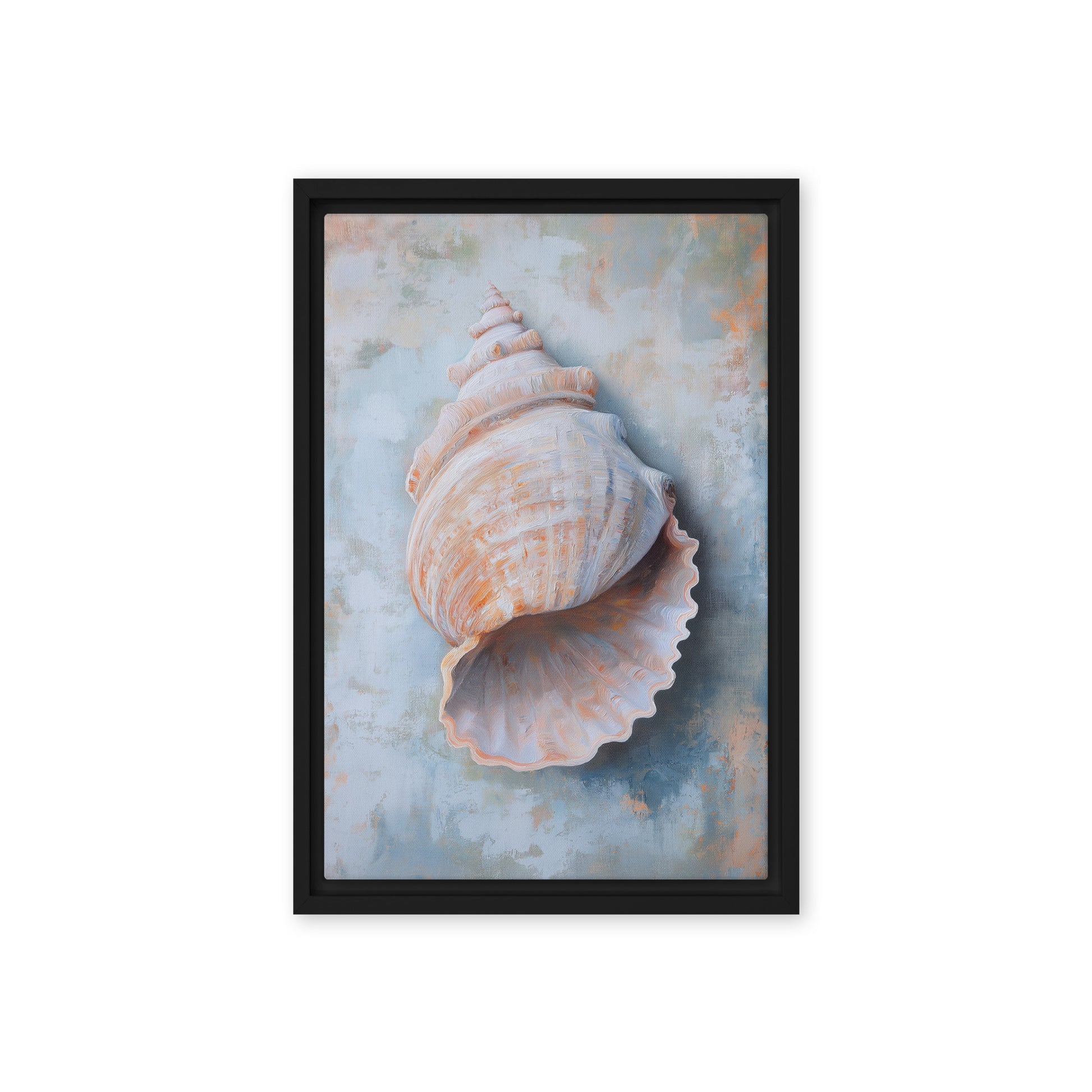 Seashell Nautical Art Framed Canvas