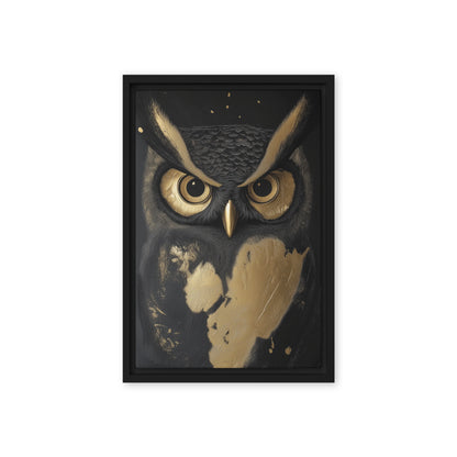 Owl Modern Art Framed Canvas