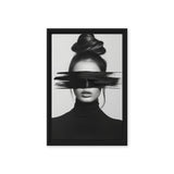 Woman Portrait Minimalist Art Framed Canvas