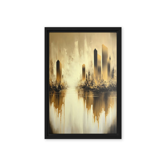 Yellow City Abstract Art Digital Print