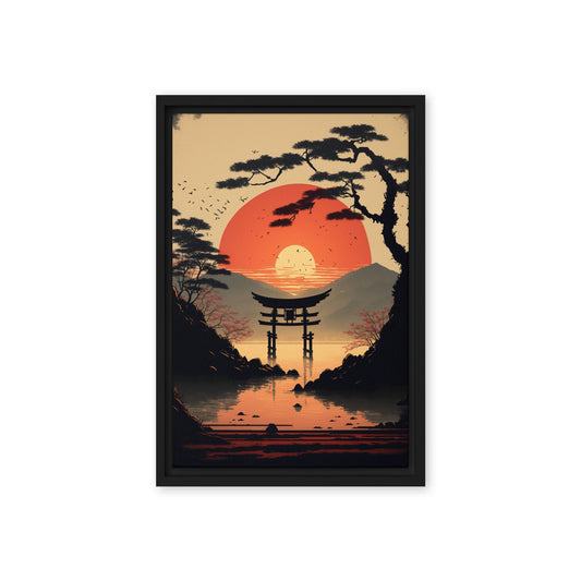 Japanese Sunset Minimalist Art Digital Print