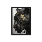 Black Panther In Gold Framed Canvas