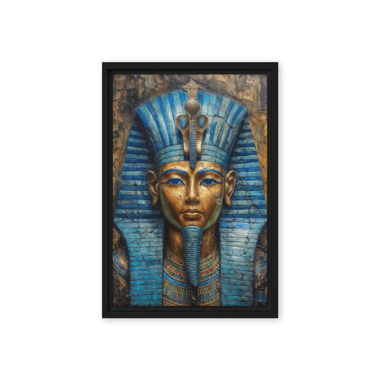 Tutankhamun Pharaoh Egypt Art Framed Canvas